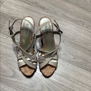 Guess Tan Sandals Chic Strappy Design